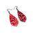 Gem Point [05] // Acrylic Earrings - Red Holograph, White