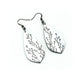 Gem Point [07] // Acrylic Earrings - Brushed Silver, Black