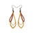 Saturā Leather Earrings 04 // Gold, Red Pearl
