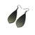 Gem Point [08R] // Acrylic Earrings - Brushed Gold, Black