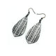 Gem Point [29] // Acrylic Earrings - Brushed Silver, Black