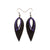 Nativas [2 Layer] // Leather Earrings - Black, Purple