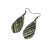 Gem Point [30R] // Acrylic Earrings - Brushed Gold, Black