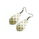 Gem Point [38] // Acrylic Earrings - Brushed Gold, Black