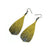 Flared Bevel Drops [01R_SparkGradient] // Acrylic Earrings - Celestial Blue, Gold