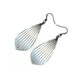 Gem Point [09] // Acrylic Earrings - Brushed Silver, Black