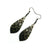 Slim Bevel Drops [02R_Abstract] // Acrylic Earrings - Brushed Gold, Black