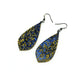 Gem Point [02] // Acrylic Earrings - Celestial Blue, Gold