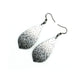 Gem Point [01] // Acrylic Earrings - Brushed Silver, Black