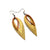 Nativas [2 Layer] // Leather Earrings - Gold, Red