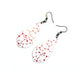 Gem Point [05R] // Acrylic Earrings - Red Holograph, White