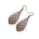 Gem Point [35] // Acrylic Earrings - Brushed Nickel, Burgundy
