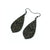 Gem Point [17R] // Acrylic Earrings - Brushed Gold, Black