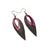 Nativas [2 Layer] // Leather Earrings - Black, Fuchsia