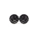 Circle Stud Earrings [Abstract_1R] // Acrylic - Brushed Silver, Black