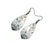 Gem Point [45] // Acrylic Earrings - Brushed Silver, Black
