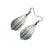 Gem Point [29] // Acrylic Earrings - Brushed Silver, Black