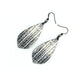 Gem Point [29] // Acrylic Earrings - Brushed Silver, Black