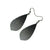 Gem Point [08R] // Acrylic Earrings - Brushed Silver, Black