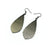 Gem Point [13R] // Acrylic Earrings - Brushed Gold, Black