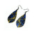 Gem Point [24] // Acrylic Earrings - Celestial Blue, Gold