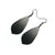 Gem Point [09R] // Acrylic Earrings - Brushed Silver, Black