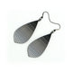 Gem Point [16R] // Acrylic Earrings - Brushed Silver, Black