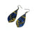 Gem Point [23] // Acrylic Earrings - Celestial Blue, Gold