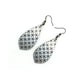 Gem Point [37] // Acrylic Earrings - Brushed Silver, Black