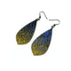 Gem Point [01] // Acrylic Earrings - Celestial Blue, Gold