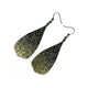 Flared Bevel Drops [01R_SparkGradient] // Acrylic Earrings - Brushed Gold, Black
