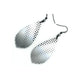 Gem Point [10] // Acrylic Earrings - Brushed Silver, Black