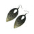 T7 [01R_SparkGradient] // Acrylic Earrings - Brushed Gold, Black