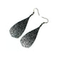 Flared Bevel Drops [01R_SparkGradient] // Acrylic Earrings - Brushed Silver, Black