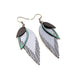Nativas [3 Layer] // Leather Earrings - Silver, Turquoise, Black