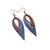 Nativas [2 Layer] // Leather Earrings - Blue, Red