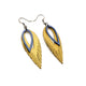 Nativas [2 Layer] // Leather Earrings - Gold, Blue