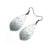 Gem Point [17] // Acrylic Earrings - Brushed Silver, Black