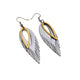 Nativas [2 Layer] // Leather Earrings - Silver, Gold