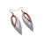 Nativas [2 Layer] // Leather Earrings - Silver, Red