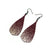 Flared Bevel Drops [01RSparkGradient] // Acrylic Earrings - Brushed Nickel, Burgundy