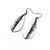 Gem Point [14] // Acrylic Earrings - Brushed Silver, Black