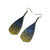 Flared Bevel Drops [01_SparkGradient] // Acrylic Earrings - Celestial Blue, Gold
