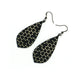 Gem Point [03R] // Acrylic Earrings - Brushed Gold, Black