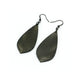 Gem Point [19R] // Acrylic Earrings - Brushed Gold, Black