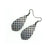 Gem Point [35R] // Acrylic Earrings - Brushed Silver, Black