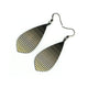 Gem Point [16R] // Acrylic Earrings - Brushed Gold, Black