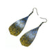 Flared Bevel Drops [01_SparkGradient] // Acrylic Earrings - Celestial Blue, Gold