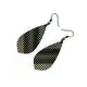 Gem Point [11R] // Acrylic Earrings - Brushed Gold, Black