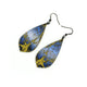 Gem Point [22] // Acrylic Earrings - Celestial Blue, Gold